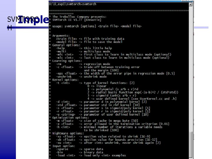 SVMTORC Implementation H (III) SVMTORC Implementation H (III)