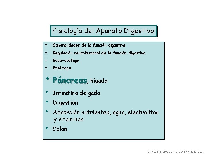 Fisiología del Aparato Digestivo • Generalidades de la función digestiva • Regulación neurohumoral de