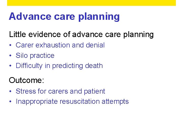 End of life care for people with dementia
