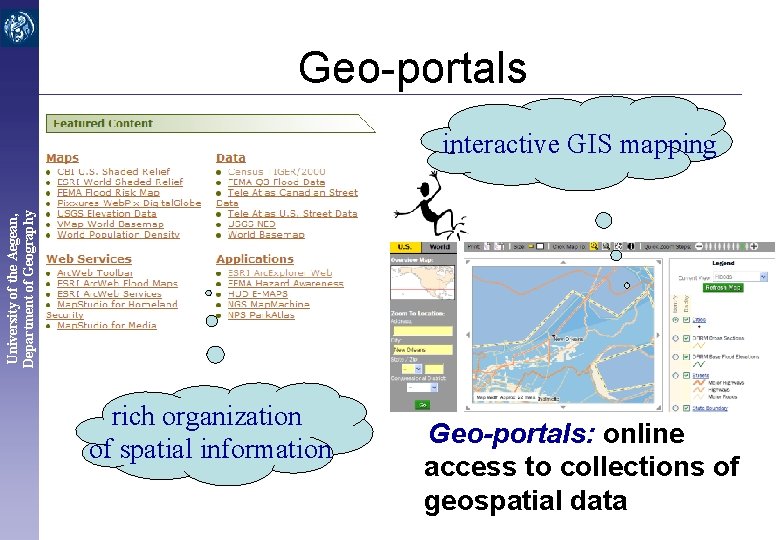 Geo-portals University of the Aegean, Department of Geography interactive GIS mapping richorganization rich of
