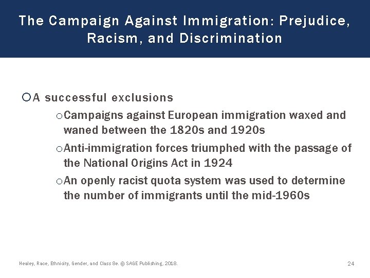The Campaign Against Immigration: Prejudice, Racism, and Discrimination A successful exclusions o. Campaigns against The Campaign Against Immigration: Prejudice, Racism, and Discrimination A successful exclusions o. Campaigns against