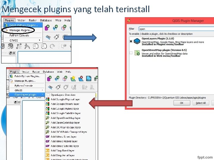 Mengecek plugins yang telah terinstall 