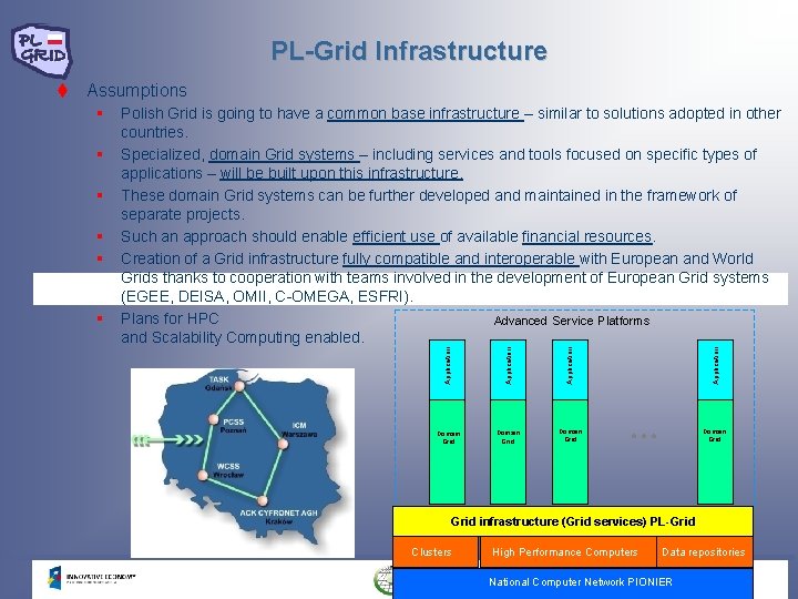 PL-Grid Infrastructure t Assumptions § Application § Polish Grid is going to have a PL-Grid Infrastructure t Assumptions § Application § Polish Grid is going to have a