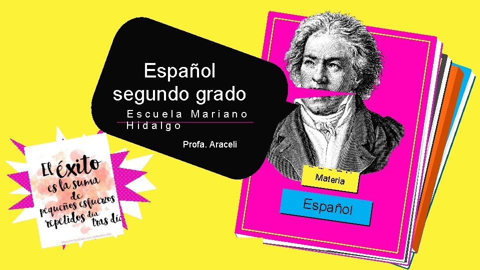 Español segundo grado Escuela Mariano Hidalgo Profa. Araceli RESE MateriaÑ A L EI s.