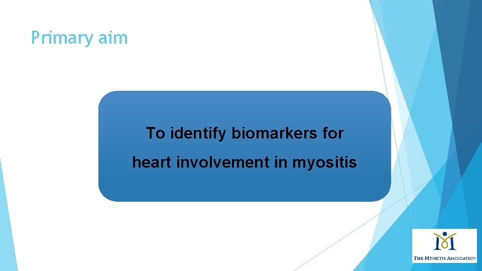 Primary aim To identify biomarkers for heart involvement in myositis 