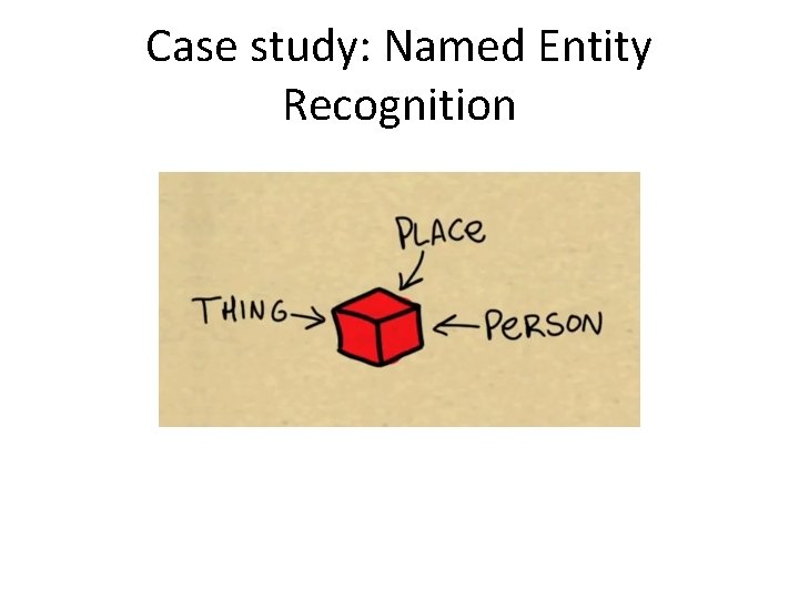 Case study: Named Entity Recognition 