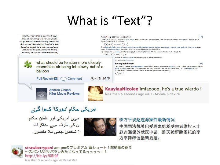 What is “Text”? 