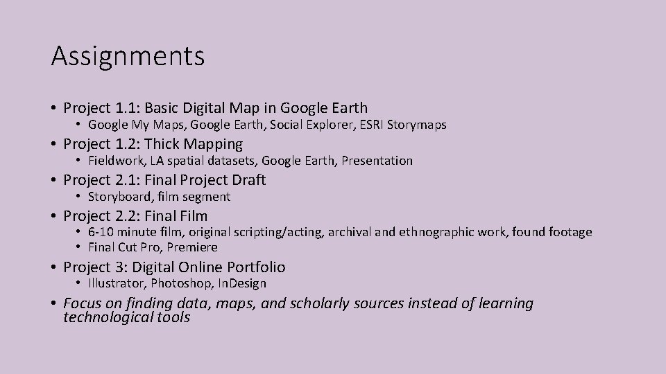 Assignments • Project 1. 1: Basic Digital Map in Google Earth • Google My Assignments • Project 1. 1: Basic Digital Map in Google Earth • Google My
