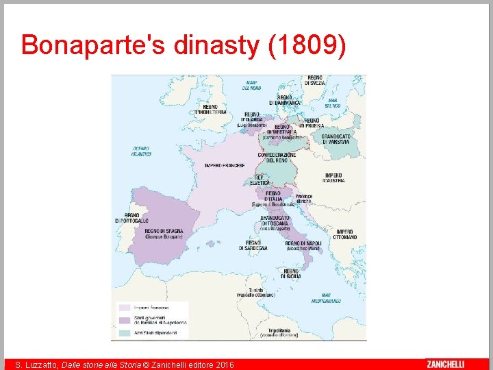 Bonaparte's dinasty (1809) 16 S. Luzzatto, Dalle storie alla Storia © Zanichelli editore 2016
