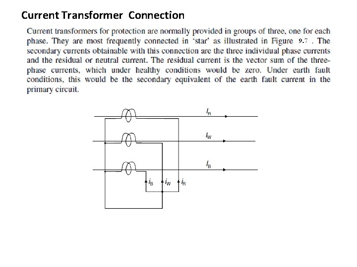 Current Transformer Connection Current Transformer Connection