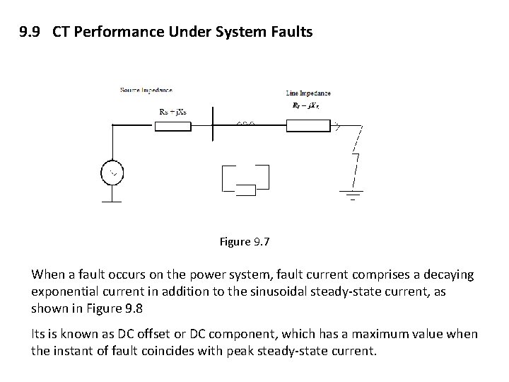 9. 9 CT Performance Under System Faults Figure 9. 7 When a fault occurs 9. 9 CT Performance Under System Faults Figure 9. 7 When a fault occurs