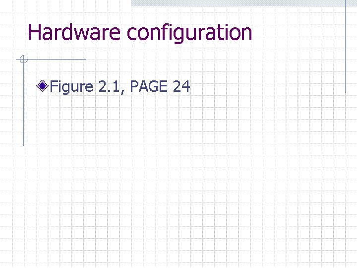 Hardware configuration Figure 2. 1, PAGE 24 Hardware configuration Figure 2. 1, PAGE 24
