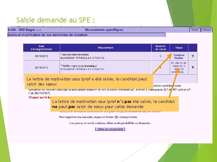 Saisie demande au SPE : Cas de deux demandes dont une avec lettre de Saisie demande au SPE : Cas de deux demandes dont une avec lettre de