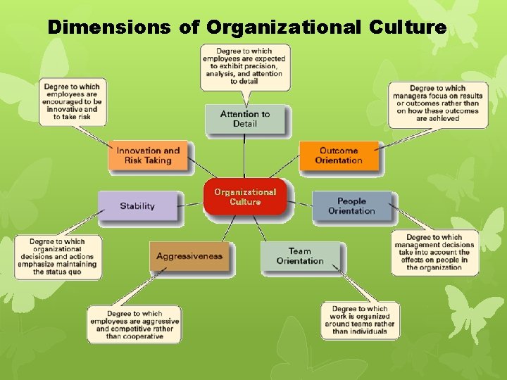 Dimensions of Organizational Culture Dimensions of Organizational Culture