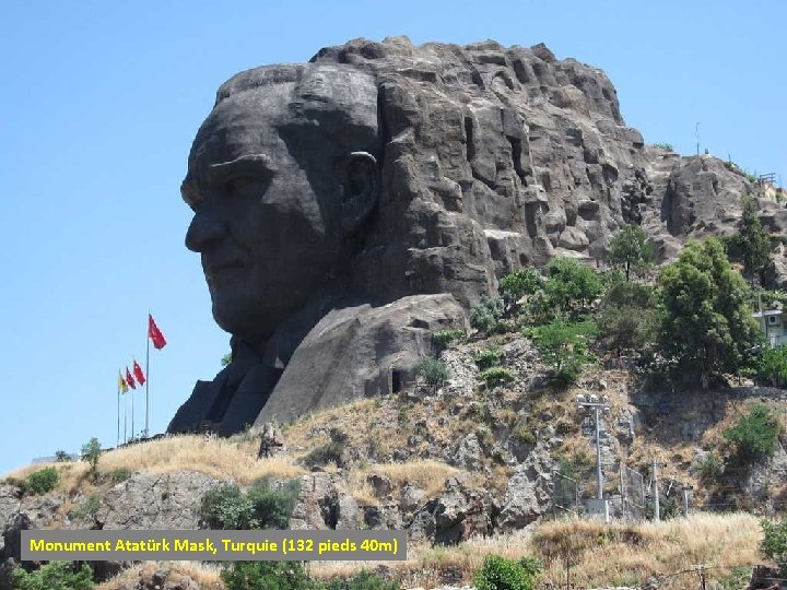 Monument Atatürk Mask, Turquie (132 pieds 40 m) 