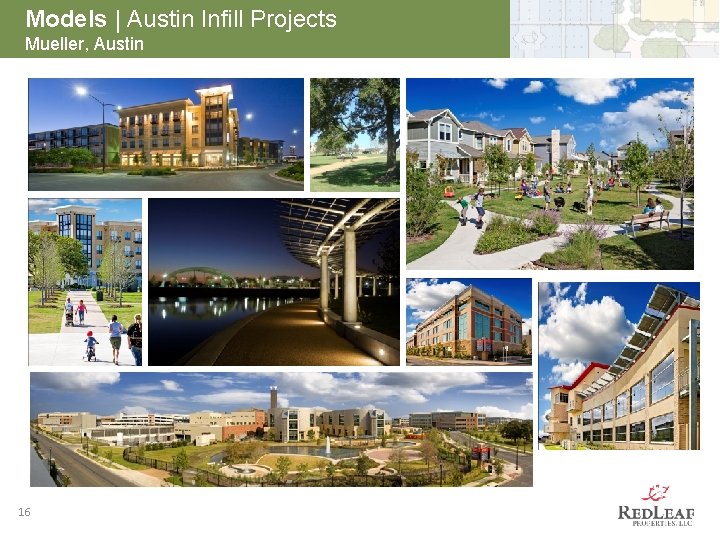 Models | Austin Infill Projects Mueller, Austin 16 