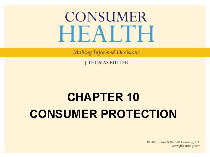 CHAPTER 10 CONSUMER PROTECTION 