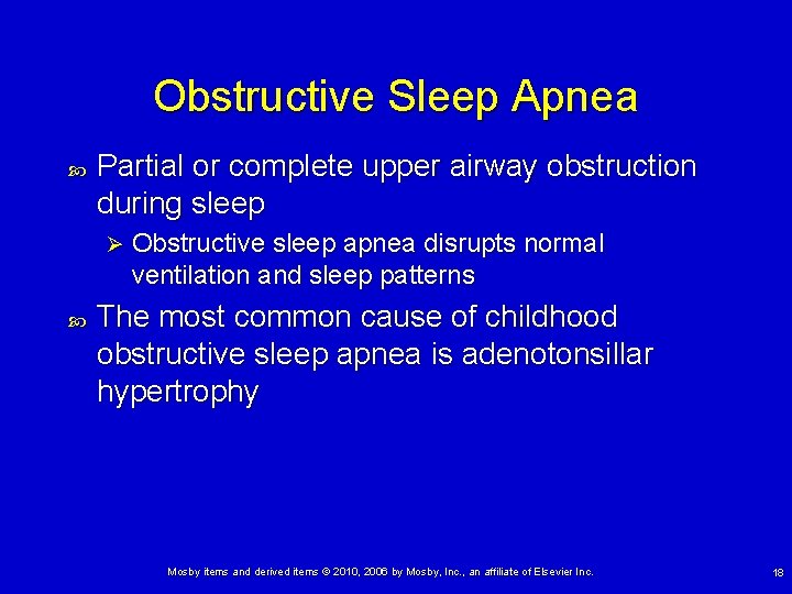 Obstructive Sleep Apnea Partial or complete upper airway obstruction during sleep Ø Obstructive sleep Obstructive Sleep Apnea Partial or complete upper airway obstruction during sleep Ø Obstructive sleep
