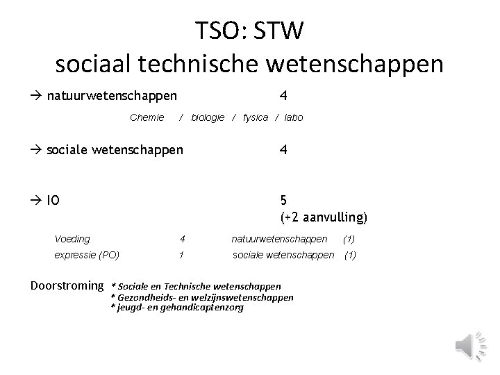 TSO: STW sociaal technische wetenschappen natuurwetenschappen Chemie 4 / biologie / fysica / labo