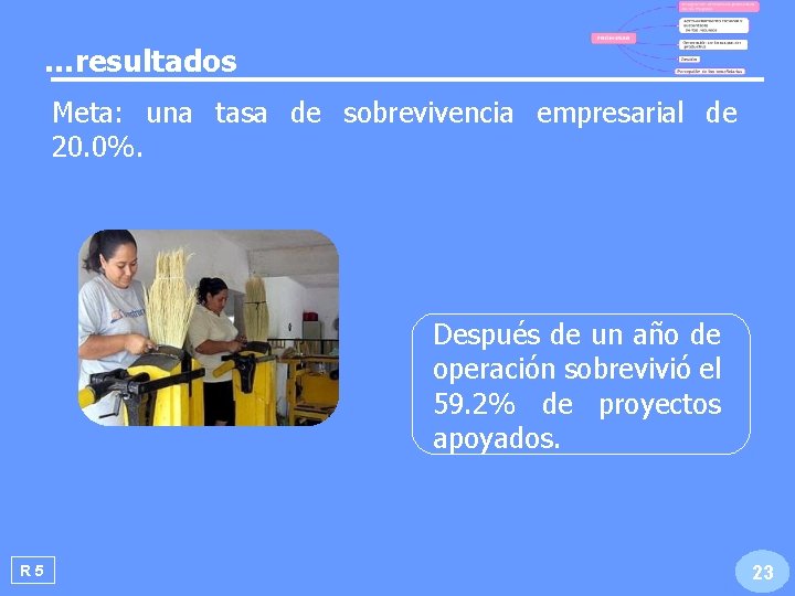 …resultados Meta: una tasa de sobrevivencia empresarial de 20. 0%. Después de un año …resultados Meta: una tasa de sobrevivencia empresarial de 20. 0%. Después de un año