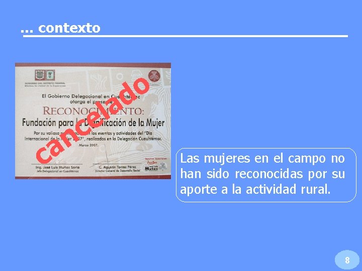 … contexto o d a l e c c n a Las mujeres en … contexto o d a l e c c n a Las mujeres en