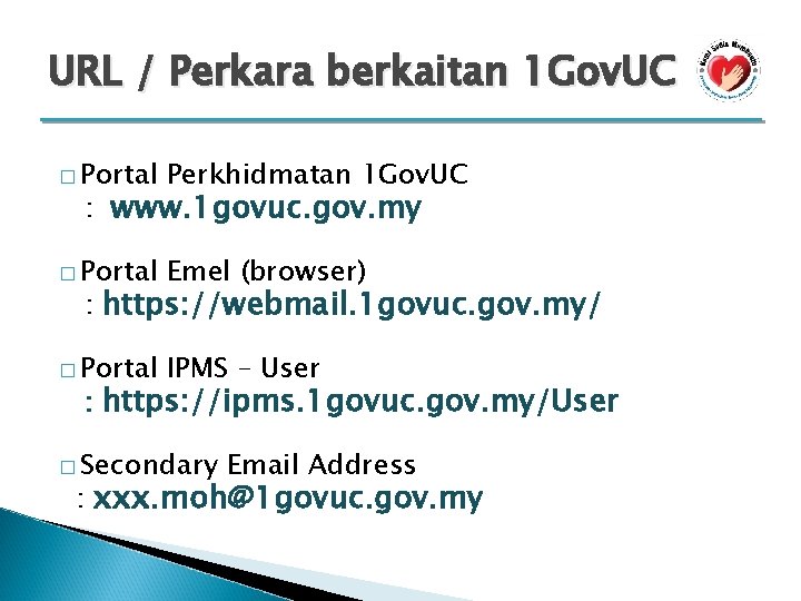 URL / Perkara berkaitan 1 Gov. UC � Portal Perkhidmatan 1 Gov. UC �