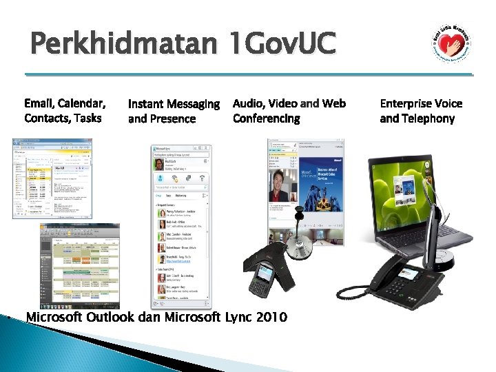 Perkhidmatan 1 Gov. UC • Microsoft Outlook dan Microsoft Lync 2010 