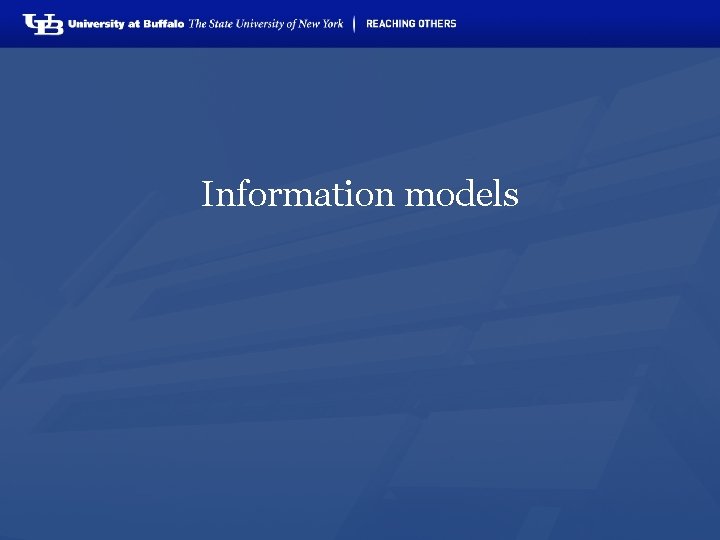 Information models 