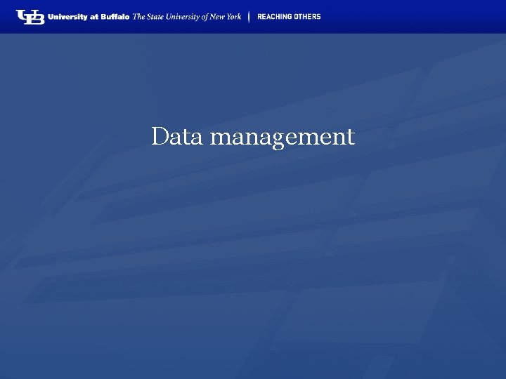 Data management 