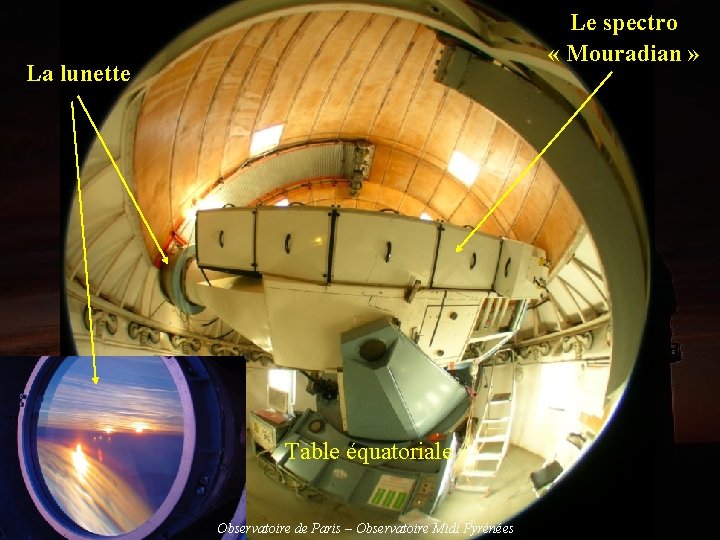 Le spectro « Mouradian » La lunette Table équatoriale Observatoire de Paris – Observatoire