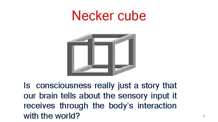 Necker cube Is consciousness really just a story that our brain tells about the