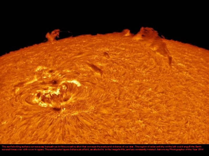 The sun's boiling surface curves away beneath us in this evocative shot that conveys