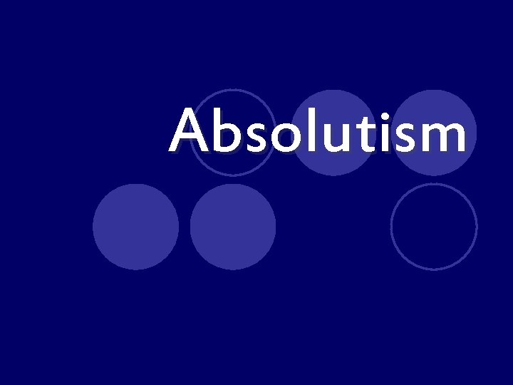 Absolutism 
