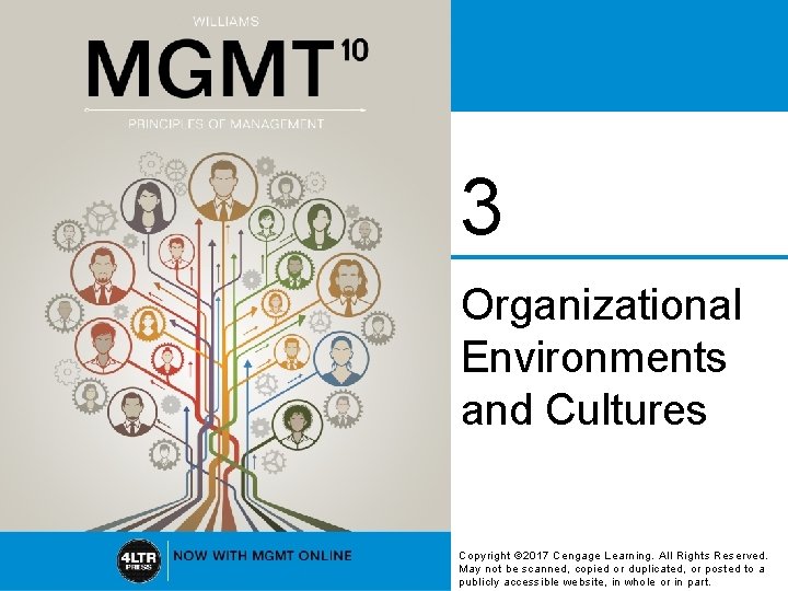 3 Organizational Environments and Cultures Copyright © 2017 Cengage Learning. All Rights Reserved. May