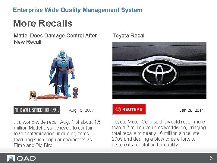 Enterprise Wide Quality Management System More Recalls Mattel Does Damage Control After New Recall