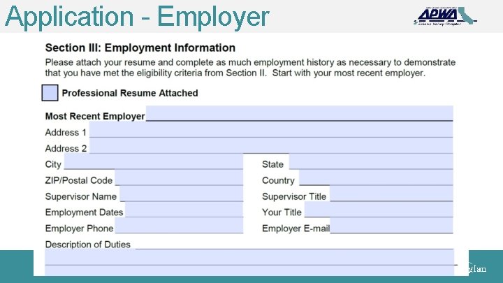 Application - Employer 