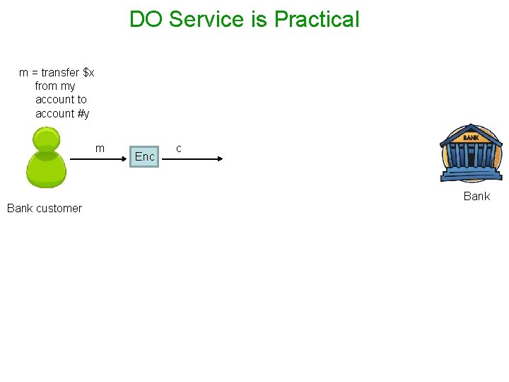 DO Service is Practical m = transfer $x from my account to account #y