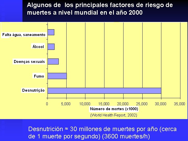 Algunos de los principales factores de riesgo de muertes a nivel mundial en el