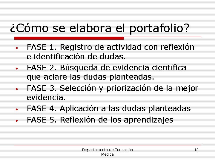 ¿Cómo se elabora el portafolio? • • • FASE 1. Registro de actividad con