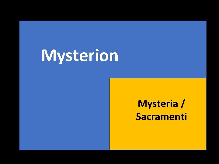 Mysterion Mysteria / Sacramenti 