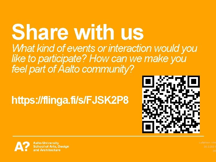 Share with us What kind of events or interaction would you like to participate? Share with us What kind of events or interaction would you like to participate?