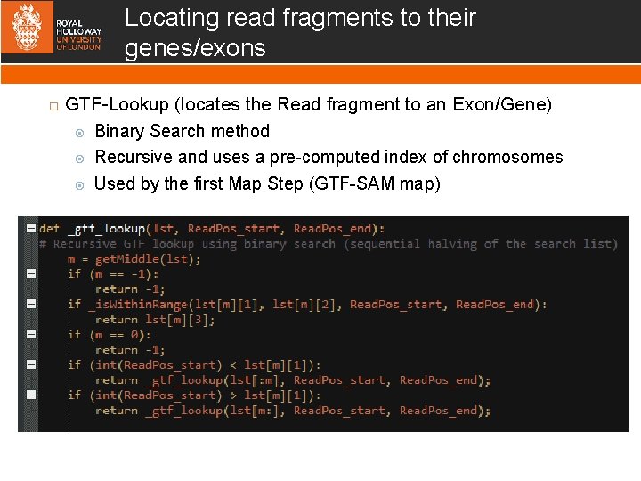 Locating read fragments to their genes/exons GTF-Lookup (locates the Read fragment to an Exon/Gene)
