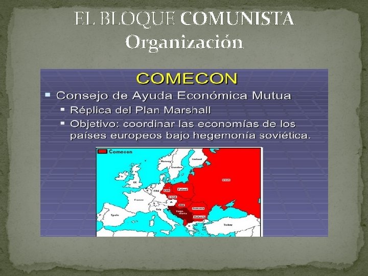 EL BLOQUE COMUNISTA Organización 