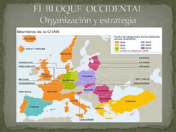 EL BLOQUE OCCIDENTAL Organización y estrategia 