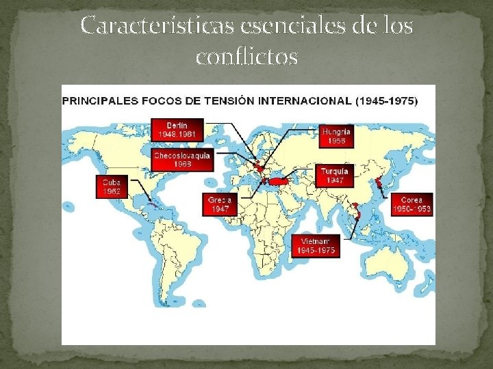 Características esenciales de los conflictos 