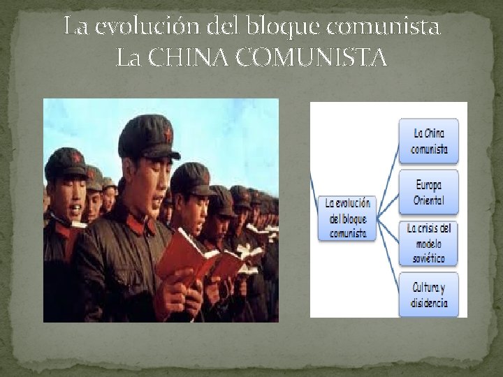 La evolución del bloque comunista La CHINA COMUNISTA 