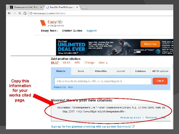 Copy this information for your works cited page. 