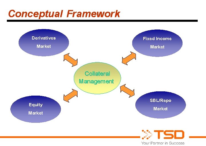 Conceptual Framework Derivatives Market Fixed Income Market Collateral Management Equity Market SBL/Repo Market 
