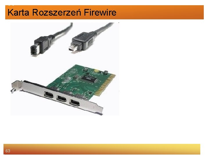 Karta Rozszerzeń Firewire 63 