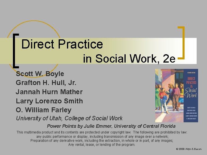 Direct Practice in Social Work, 2 e Scott W. Boyle Grafton H. Hull, Jr.